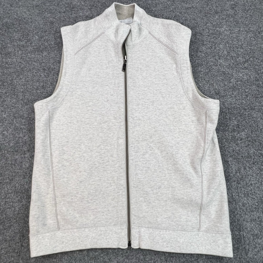Tommy Bahama Vest Mens Large Reversible Golf Full Zip Sleeveless Windbreaker